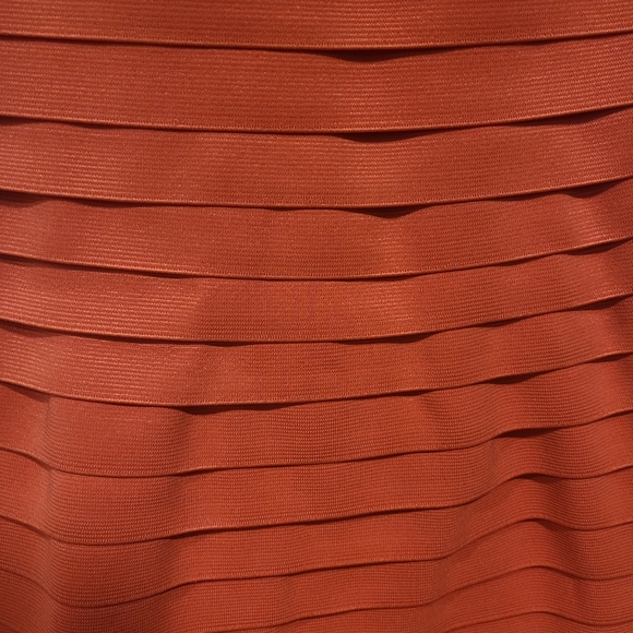 Sherri Hill Pink/Peach Gemstone Bodycon Wrap Dress - Picture 3 of 16